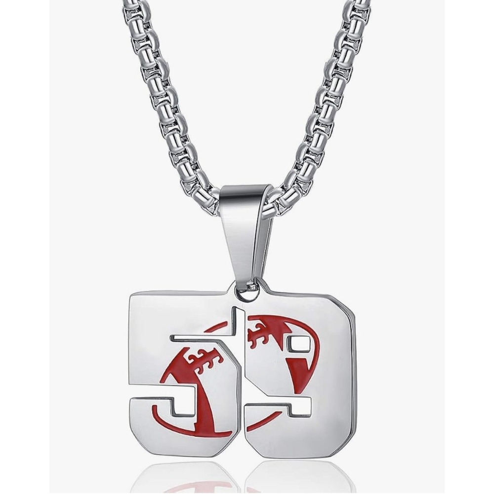 Rehobith‎ Football Rugby Jersey Number 59 Pendant Necklace 22+2 Inch